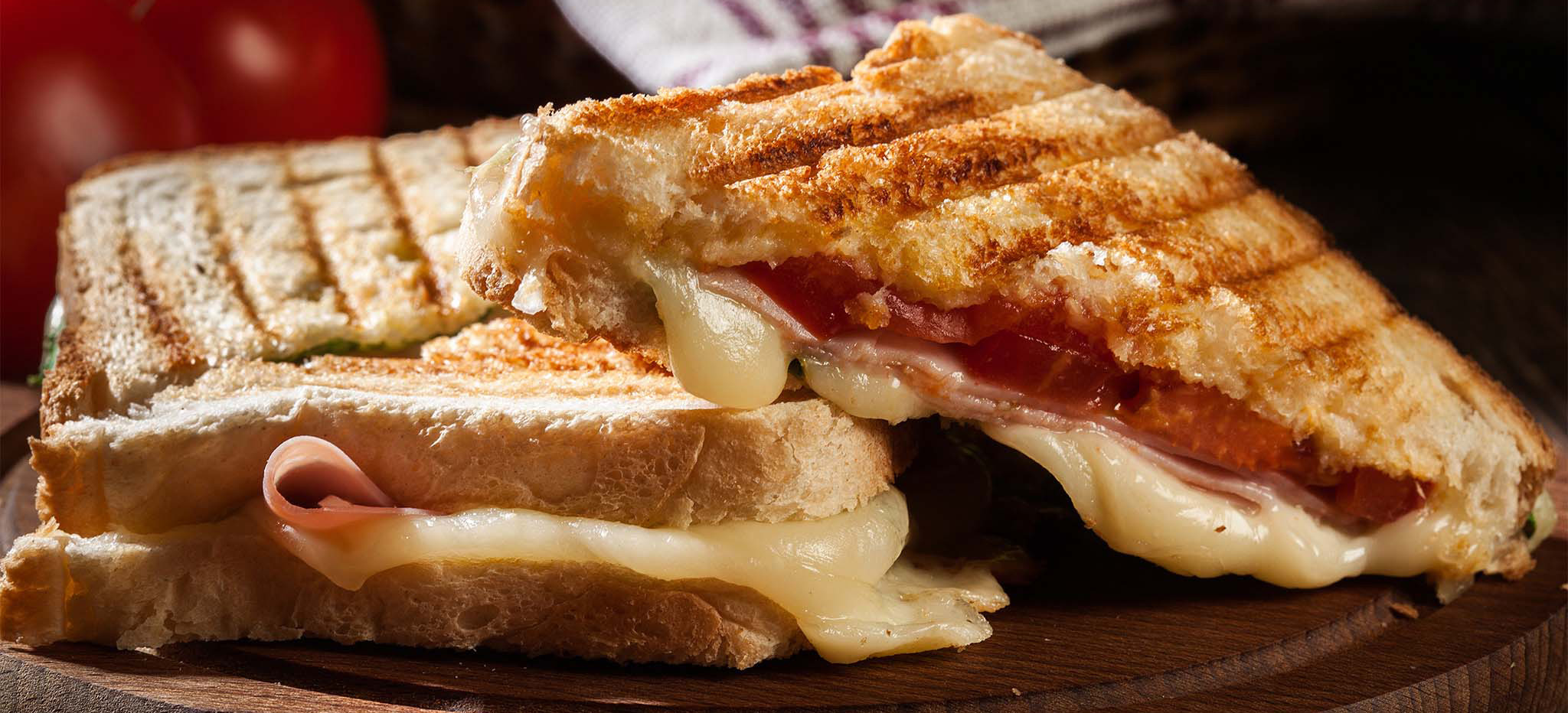 Ham and cheese melt sandwich is very popular, specially by kids and families.